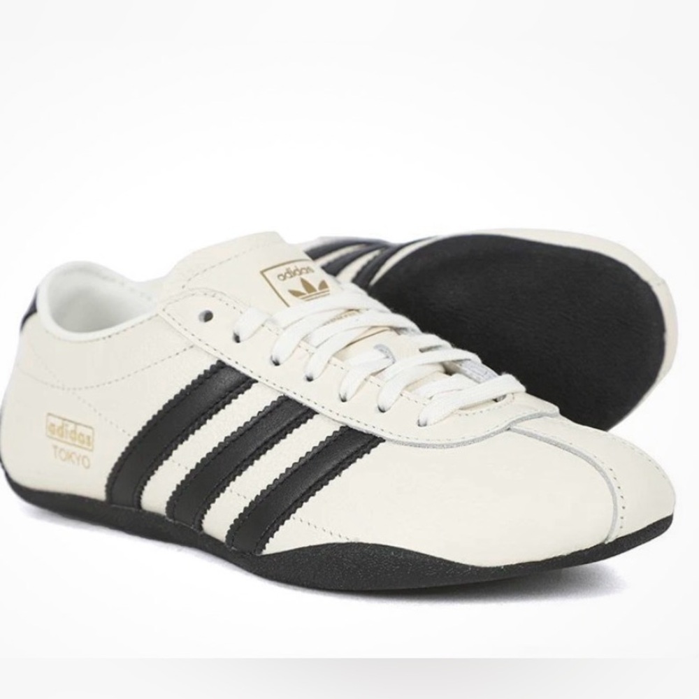 Adidas Tokyo Cream and Black Shoes - Picture 2 of 6